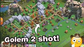 Mountain Golem vs MAXED districts⭐How you can use Golem📜Easy explained🥂(Clash of Clans)