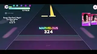Playing rhythm hive Perfect night by Le Sserafim as a newbie