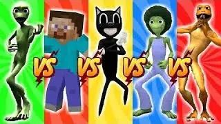 DAME TU COSITA VS Minecraft VS Cartoon Cat VS Me Kemaste vs Patila &mdash; Alien Green Dance Challenge