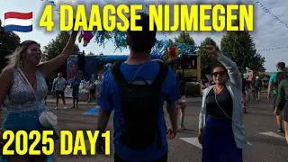 4K 🇳🇱 Vierdaagse 2025 Day 1 Walking Highlights | 4 Hour Walk