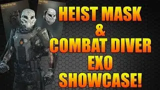 COD AW: NEW DLC GEAR SET - HEIST MASK & COMBAT DIVER EXO SHOWCASE! (COD:AW DLC GEAR)