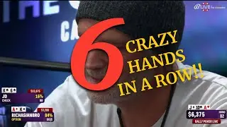 Crazy Poker Rush! Impossible 6 Hand Rush! #poker #ballypokerlive @BallyPokerLive