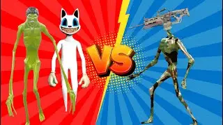 Siren Head Hulk VS Cartoon Cat Level Up Boss Cartoon Cat