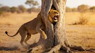 Life Million Years Ago | An Unlikely Rescue: Primitive Man Saves a Lion from a Treetop Trap