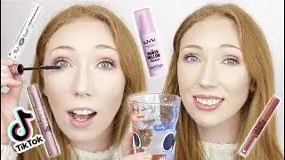 TESTING NEW VIRAL DRUGSTORE MAKEUP!!! SKY HIGH MASCARA, MARSHMALLOW PRIMER, NYX SHINELOUD LIPSTICK