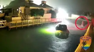 Good Samaritans Rush to Save Rideshare Driver Trapped in Sinking Car