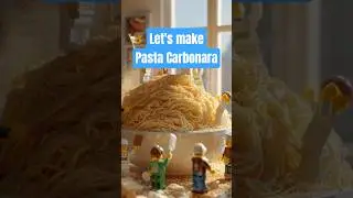 Let's cook carbonara pasta with us.. hahaha.. #food #lego #shorts