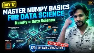 Day 17: NumPy Basics for Data Science (Arrays, Speed & Math Explained) | 120-Day Data Science Series