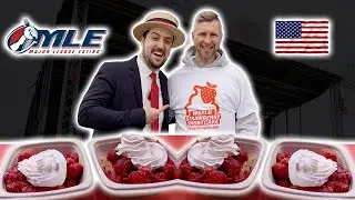My FIRST eating contest in America! Major League Eating Strawberry Shortcake@geoffesper @nickwehryh