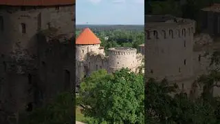 🇱🇻 Cēsis , Latvia 4K | Epic Drone Shorts Over the Medieval Castle