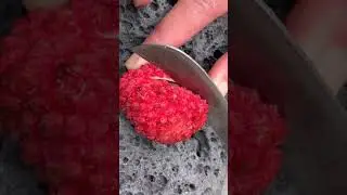 😍Oddly Satisfying Lychee 🍒( Fresh Fruit Cutting In My Farm ) How To Cut Fruit In My Farm #shorts