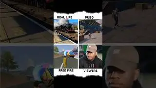 Train In Real life vs Pubg vs Free Fire #pubg #freefire #pubgmobile #funny