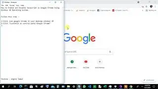 How to enable or disable javascript in google chrome Windows