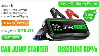 UTRAI 20000mAh Car Jump Starter Power Bank 3000A Car Booster Auto Emergency Starting Device Jump Sta