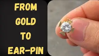 Gold Smith's Hands turned Gold into luxury Ear-pin#youtube #gold #luxuryjewelry  