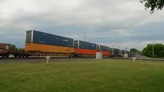 Union Pacific powered intermodal train westbound Deshler OH