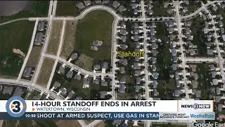 Watertown police shoot at armed suspect, use gas in standoff