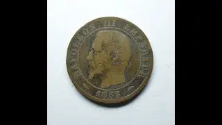 Франция 10 сантимов 1853 год