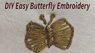 DIY Easy Butterfly Embroidery 🪡 | Simple Hand Embroidery for Beginners | Detailed Video
