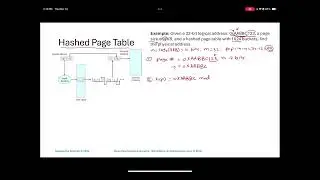 Hash Page Table Example - Operating Systems
