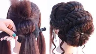 aesthetic bun hairstyle for engagement bride