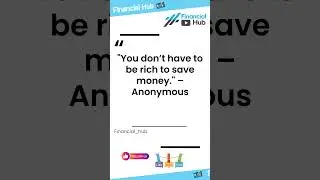 You don&rsquo;t have to be rich to save money.. #accounting #mywealth #financialfollies #viralvideo