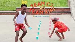 Cup Race Challenge 🏆 | Team CJ vs Team Kiki (Kids vs Parents!)