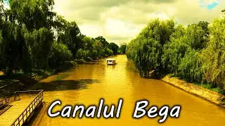 The Bega Canal with bridges, and historical buildings from the central area of Timisoara