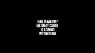 How To Recover Lost Notifications | Android Tips and Tricks by Cognition Realm