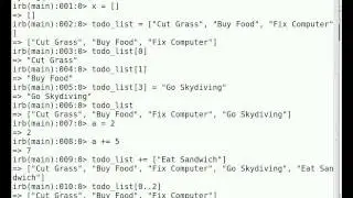 Programming With Ruby Episode 7, Arrays