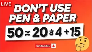 Don&rsquo;t use paper or Pen&hellip;Solve it✨
