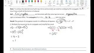 13   Rationalizing Radical Expressions