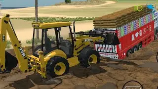 3D Truck Stuck! JCB's Impossible Pond & Mud Rescue!@Druvtoyverse