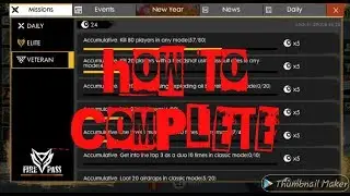SEASON 8 VETERAN CHALLENGES FULL EXPLAINED AND REVIEW !! GARENA FREE FIRE
