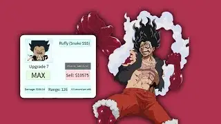 รีวิว luffy gear 4 snake man 6 ดาว lvl.80  ตัวที่ตีไกลที่สุดในเกม? | All Star Tower defense