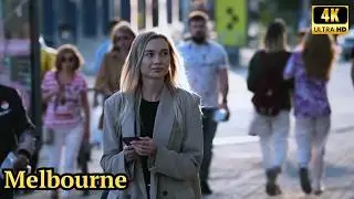 Walking Beautiful Melbourne CBD In 4K Video