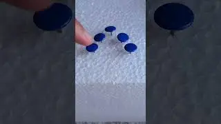 💥SATISFYING CRUNCH📍📍PINNING🔵BLUE ROUND PINS📍📍asmr sounds