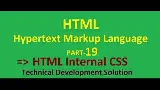 HTML PART-19 HTML INTERNAL CSS EXAMPLE