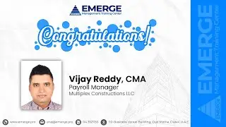 Mr. Vijay Reddy | CMA | Experience Sharing Video