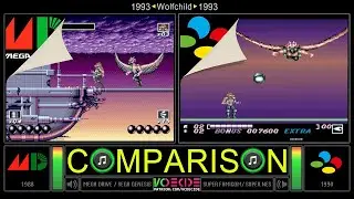 Wolfchild (Sega Genesis vs SNES) Side by Side Comparison | VCDECIDE