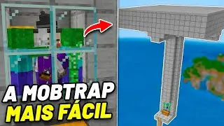 Como fazer a MOBTRAP MAIS F&Aacute;CIL do MINECRAFT BEDROCK