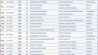 IPL 2019|| full schedule released by BCCI
