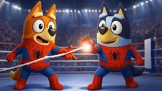 Bluey and Bingo&rsquo;s Superhero Battle : Can They Win the Big Fight? 🦸&zwj;♂️🤔👊| Funny Bluey Animation