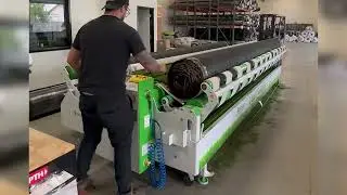 Artificial Turf Cutting Machine Demonstration - Accu-Cut - T-12 Model &ndash; 1 Person, 2.25 Minutes