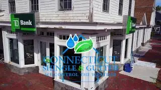 Connecticut Gutter Paints A Bank In Westport, CT | Replaces Roof | CTGUTTER.COM