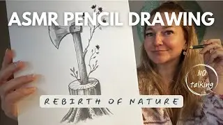 🎧 new years ASMR Rebirth of Nature 🌿 | Pencil Sounds & Gentle Drawing | Deep Symbolic Art