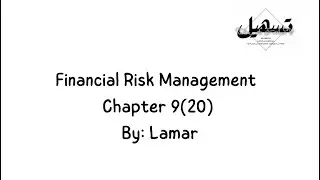 Financial Risk Management 304: Chapter 9(20) | By: Lamar
