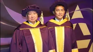 洪金寶獲頒榮譽博士全家撐場 梁朝偉大膽6字寸劉嘉玲