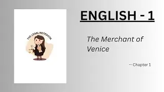 ENGLISH   1 | Module - 1 | The Merchant of Venice