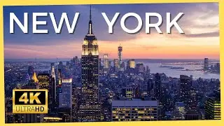 New York deep House music mix | New York skyline night 4k | House music remix